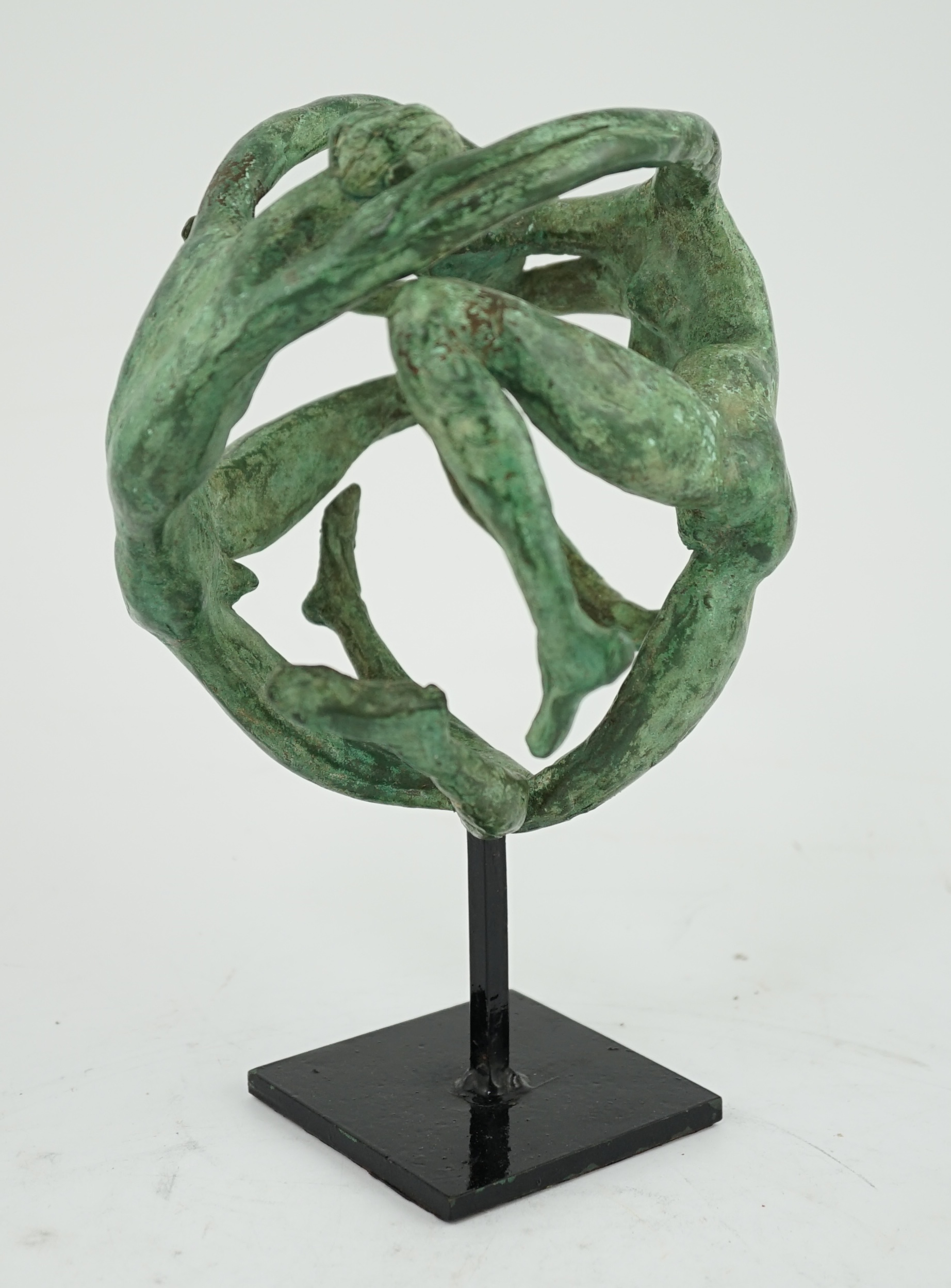 David Wynne (1926-2014). A bronze maquette, 'Dancing Nudes'